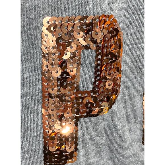 PINK Victorias Secret Sequin Tank Top XS Bling Rose Gold Athleisure Y2K Sporty - Picture 2 of 6